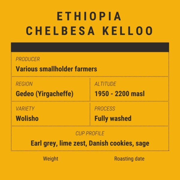 caffè ethiopia chelbese kelloo